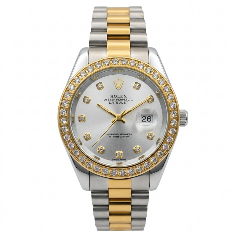 Rolex Two Tone Diamond Watch Bezel And Dial
