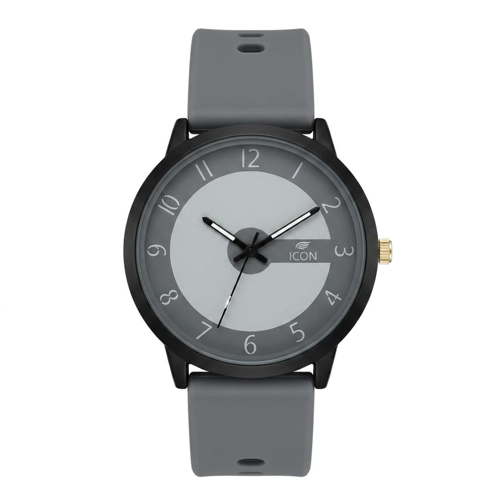 ICON Minimalist Classic Watch Black Dial Brown Leather Strap
