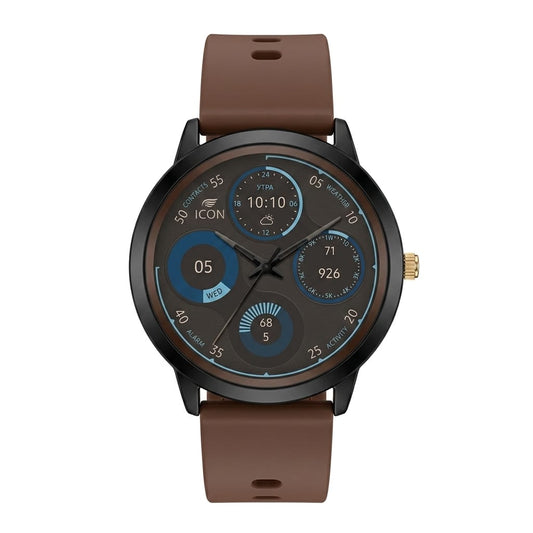 ICON Precision Hybrid Smartwatch Matte Black And Earth Brown