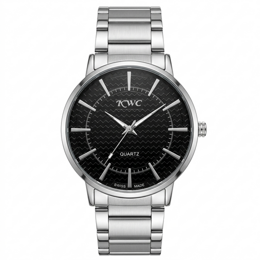 KWC Executive Men's Watch Silver Dial Obsidian Design