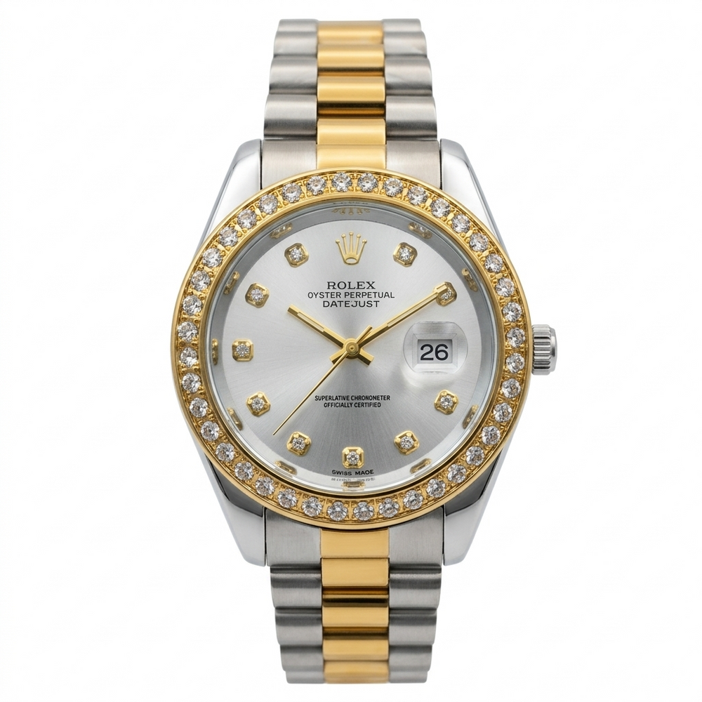 Rolex Two Tone Diamond Watch Bezel And Dial