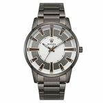 Rolex Oyster Style Steel Watch Slate Waffle Dial