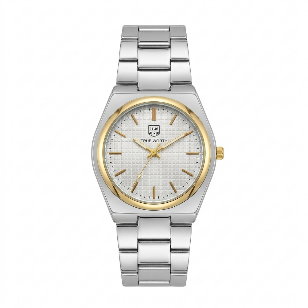 True Worth Silver Luxury Watch for Men Stainless Steel Strap