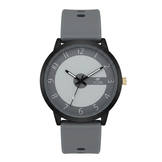 ICON Minimalist Classic Watch Black Dial Brown Leather Strap